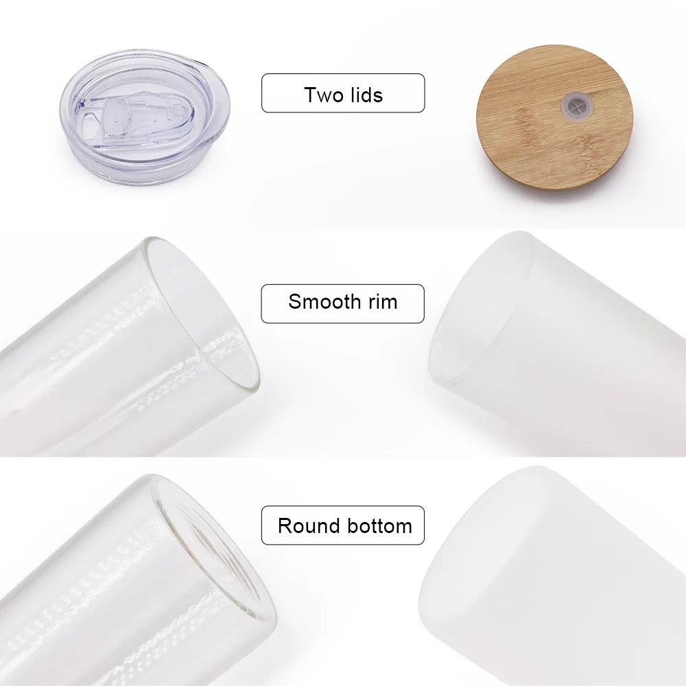 Frosted Glass tumbler - 25oz