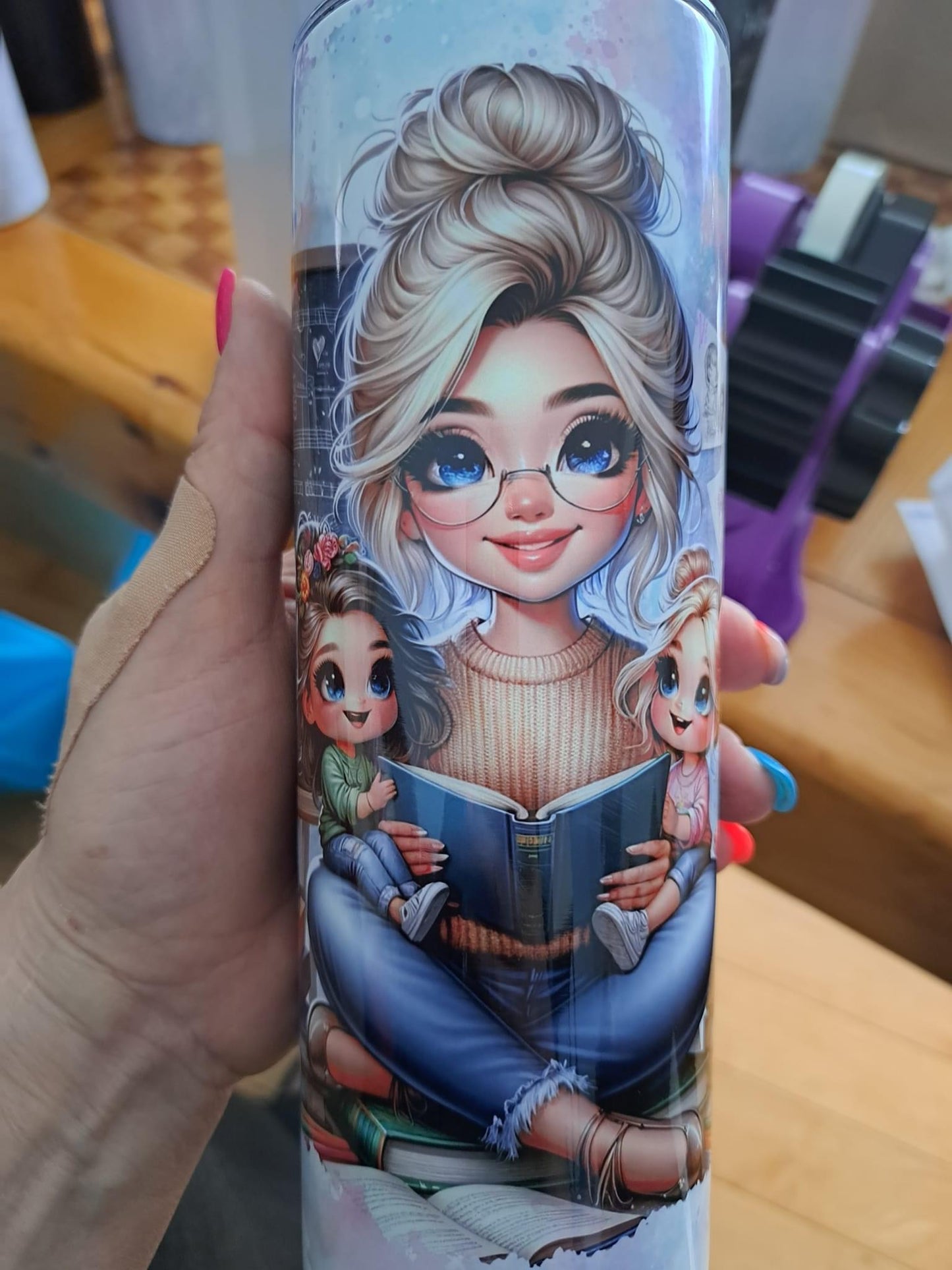 Teacher Tumbler - Blonde hair (french)