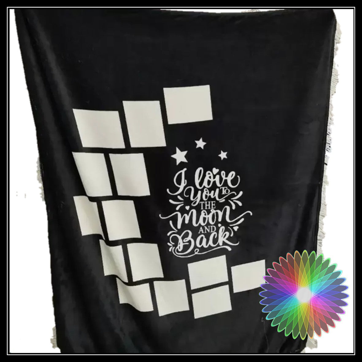 Photo Blanket - black moon & back