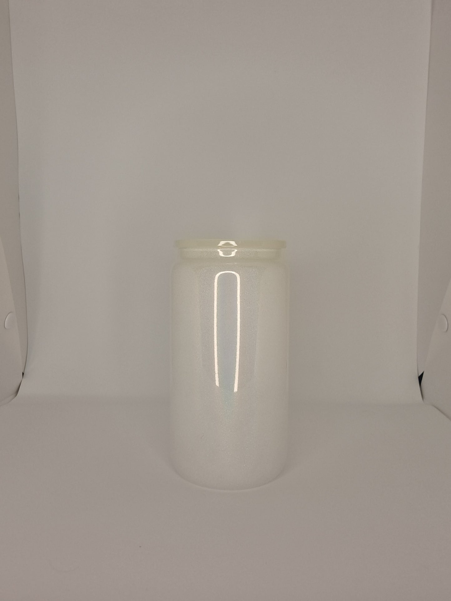 Glitter glass can - 16 oz