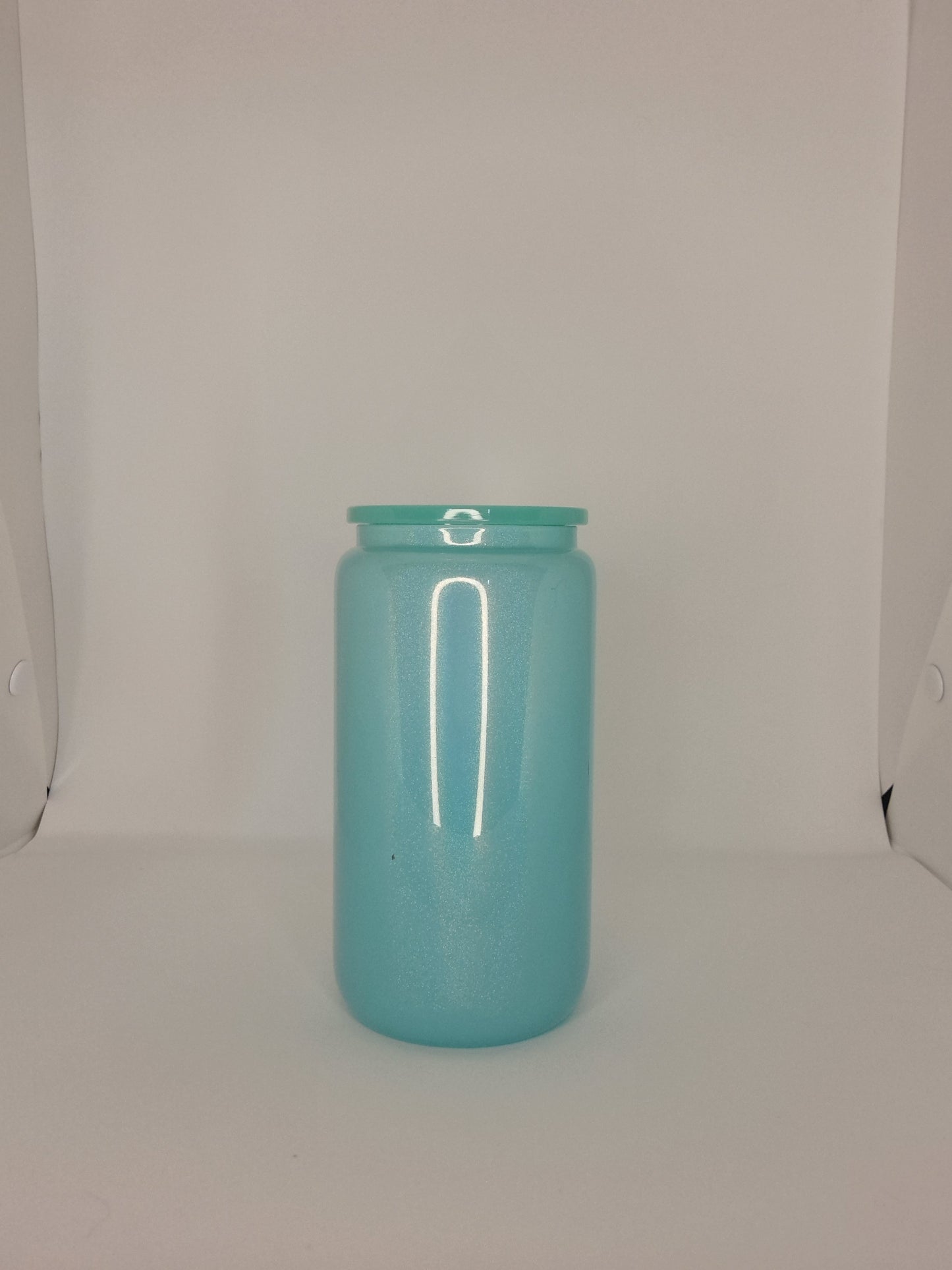 Glitter glass can - 16 oz