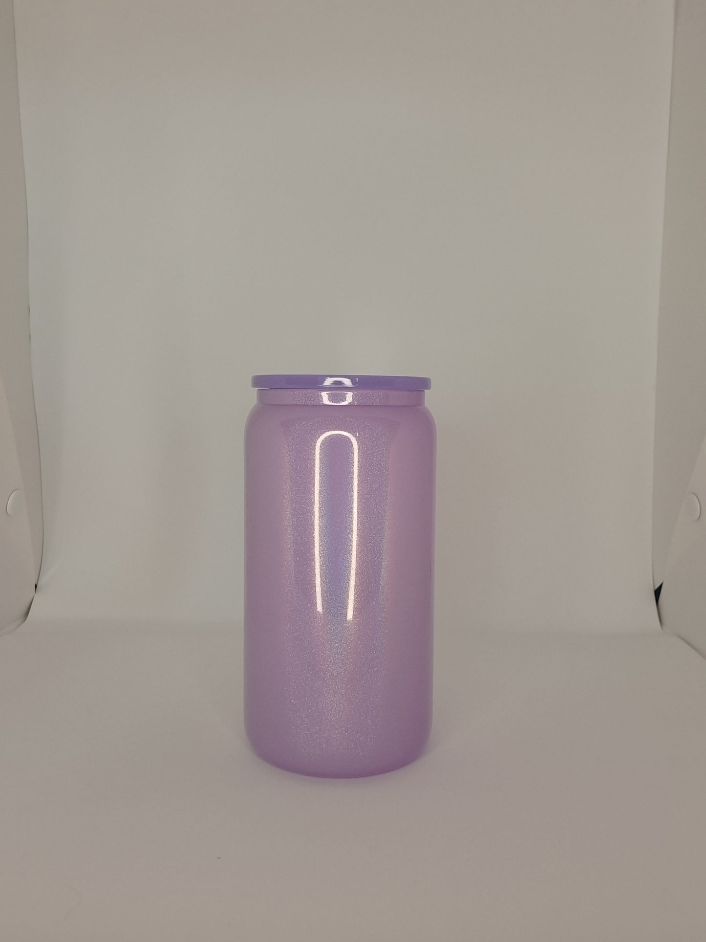 Glitter glass can - 16 oz