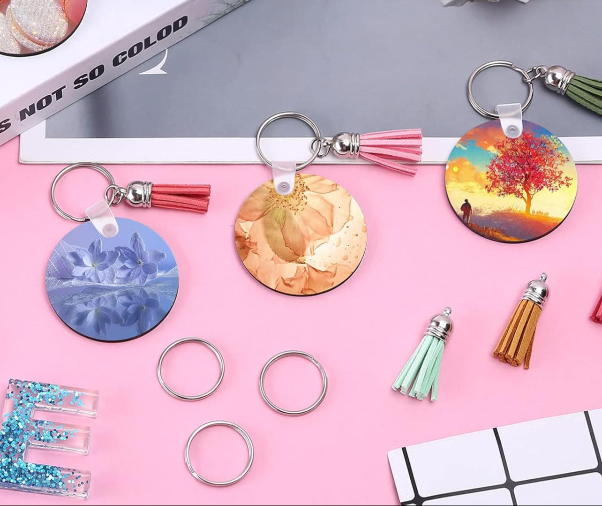 MDF keychain - double-sided