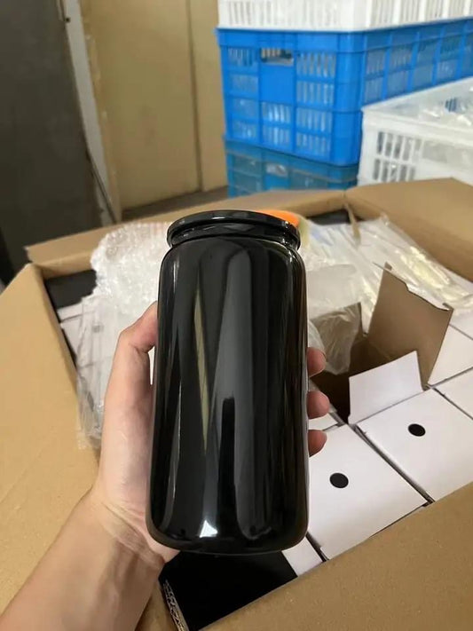 Black cold coffee tumbler