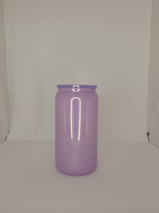 Boîte en verre pailleté de 16 oz